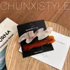 Pinza para el cabello de acetato de 2 piezas minimalista, accesorio para el cabello, elegante pinza para flequillo, pinza de pico de pato para la frente de mujer, nuevo estilo de alta gama 2025