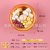 Adesivos de geladeira de alimentos criativos tigela de esmalte decorativo frutas feijão vermelho Taro sobremesa redonda água com açúcar luxo cartão grande comida e jogar adesivos magnéticos