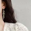 Placa de Incienso para Mosquitos sin Orejas Pinza para Oreja Diseño de Estilo Frío Pendientes Pendientes Largos con Borlas para Mujer Pinza para Oreja Indolora Versátil