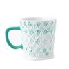 Taza de Café Francesa Personalizada de Fábrica Taza en Relieve Taza Creativa Cepillada a Cuadros Taza de Cerámica para Gárgaras Exportación