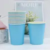 Vasos de papel desechables transfronterizos con un toque de alta gama, vasos hechos a mano gruesos para niños DIY para jardines de infancia, vasos de papel coloridos al por mayor