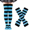 Calcetines navideños, calcetines de vestir, Halloween, accesorios de cosplay, calcetines altos, calcetines de rayas para Acción de Gracias, guantes, calcetines, traje.