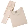 2026 Nueva Ropa Interior Térmica Moldeadora de Cuerpo Sin Costuras para Mujer, Conjunto Delgado de Capa Base para Otoño-Invierno con Top y Pantalón para Embellecer la Piel