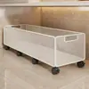 Estante de almacenamiento debajo del mueble del baño, organizador de piso para el baño, estante junto a la lavadora, carrito de almacenamiento para detergente de lavandería