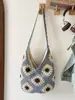 Estilo Coreano Diseño de Nicho Hueco Girasol Bolso Cruzado Casual Gran Capacidad para Mujeres Viajes al Trabajo Bolso Tejido Versátil