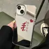 Funda de Teléfono Espejo Festiva para Pareja Creativa Apple 17Promax Adecuada para 15Pro Cubierta Protectora Desde el Primer Momento 16
