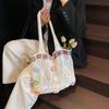 Bolso de Hombro Grande de Textura de Moda Tendencia Nicho para Mujer 2025 Nuevo Bolso de Moda Estilo Étnico Bolso Tejido Versátil de Hombro Único
