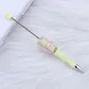 Caneta de Contas Coelho de Açúcar DIY com Borda Furada Caneta Esferográfica Coelho Branco Caneta de Presente Educacional Processamento Fofo Venda por Atacado em Estoque