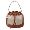Bolso Cubo de Moda Tendencia para Mujer Verano 2025 Cierre de Cordón Cordón Color de Contraste Versátil Casual Bolso de Hombro Cruzado