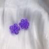 Pendientes de loto de doble capa con cuentas hechos a mano, diseño de nicho, pendientes Daily Joker, pendientes blancos refrescantes de verano al por mayor
