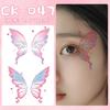 Colorido Fantasia Borboleta Glitter Rosa Tatuagem Adesivo Personalidade Feminina de Alto Nível Bonito Braço Olho Lavável Adesivo Descartável