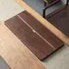 Bandeja de té de madera maciza para uso doméstico, mesa de té simple para oficina, bandeja de té grande de estilo chino de palo de rosa con drenaje y características eléctricas