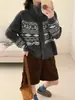 Cardigan Jacquard Tricô Fair Isle Color Block Vintage Novo Outono/Inverno 2026 com Design Casual Estiloso para Mulheres