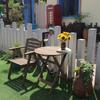 Ft mesa plegable de madera maciza combinación de mesa y silla para comedor de hogar para apartamento pequeño ocio balcón exterior instalación libre picnic rectangular