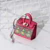 Monedero Mini Trendy Estampado con Forma de Casa, Versátil y de Moda, Bolsa Pequeña Portátil para Auriculares y Monedas, Bolso Pequeño con Colgante