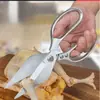 Tesoura multifuncional para cortar e polir ossos, ferramenta de cozinha original espessada para comida de bebê, tesoura portátil pontiaguda feita à mão, tesoura multifuncional simples para cortar ossos