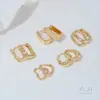 Pendientes de Corazón Color Melocotón Rellenos de Oro de 14K, Pendientes de Corazón de Color Ecológicos, Ganchos Franceses para Orejas, Pendientes de Moda Hechos a Mano para Bricolaje de Celebridades de Internet