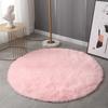 Uma geração de tapete de chão de cor sólida de lã de seda redonda multicolorida de manchas para casa, quarto, antiderrapante, resistente ao desgaste, tapete absorvente