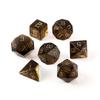 Dados Poliédricos de Cristal de Té Sintético Grabados con Números Set de Siete Piezas Dnd Dungeons and Dragons Z08