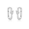 Pendientes de plata de ley S925 de tendencia de personalidad europea y americana, diseño femenino, combinan con todo, pendientes de circonita de temperamento de lujo ligero diario