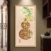 Pintura Decorativa de Entrada de Calabaza, Estilo Chino Nuevo, Nueve Peces Reuniendo Riqueza, Pintura Colgante al Final del Pasillo de la Sala de Estar, Mural Elegante