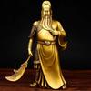 Estátua de Bronze de Guan Gong, Estátua de Buda das Artes Marciais em Bronze, Estátua de Adoração para Sala de Estar, Estátua do Santo das Artes Marciais Guan Yu, Decoração de Cerimônia de Inauguração