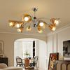 Proteção para os Olhos Estilo Medieval Retro Americano Iluminação Principal de Hall Luminária de Designer High-End de Madeira Maciça para Sala de Jantar Quarto Lustre para Sala de Estar