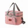 Bolsa de Picnic Grande de Hombro Doble Capa Más Vendida Transfronteriza Portátil para Exteriores Bolsa para Mantener Fresco Estampado por Calor Impermeable