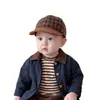 Gorra para Niños para Otoño e Invierno, Estilo Coreano Elegante Cuadros Versátil Visera Suave Gorra de Béisbol, Gorra de Béisbol para Bebé, Gorra de Exterior a Prueba de Viento