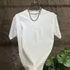 Nova Camiseta Masculina de Manga Curta Verão 2026, Cor Sólida, Fashion, Luxo Leve, Marca Tendência Roupa Masculina, Top Premium de Meia Manga