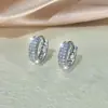 Brincos TEMU transfronteiriços novo estilo zircônia cúbica brincos de nicho de alta qualidade para mulheres brincos da moda e versáteis estilo francês
