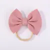 Venta Caliente Transfronteriza Diadema de Tela de Color Sólido con Lazo para Bebé Diadema Elástica Alta Sin Costuras Accesorios para el Cabello de Bebé 3477
