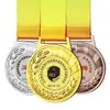 Medalha de Metal com Folha de Ouro para Lanyard Jogos Competição de Basquete Prêmio Medalha Maratona Infantil Honra Venda por Atacado