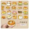 20 Piezas de Imanes Originales para Nevera de Perro de Pan Suave Dibujos Animados de Comida y Cocina Magnéticos Creativos Impermeables Pegatinas Magnéticas Transfronterizas