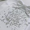 Fondo plateado 1440 pedrería de fondo plano para decoración de uñas no se caen fondo diamante austriaco blanco AB transparente redondo vidrio decoraciones de diamantes