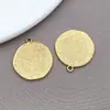 Acero Inoxidable Corazón de Melocotón Dorado Redondo Ojo del Diablo Solar Colgante Colgante Pendientes DIY Llavero Accesorios de Joyería