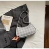 Bolso Pequeño de Cuadros para Mujer 2025 Nueva Moda Versátil Bolso Cruzado Estilo Coreano Casual Bolso de Hombro Bajo el Brazo Bolso de Media Luna