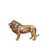Nueva Estatua Pequeña de León de Latón Adorno de León Macho Artesanía en Bronce Mascota de Té Oficina Decoración del Hogar