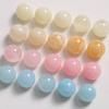 15 mm, Corea del Sur, semitransparente, color gelatina mareada, redonda, media píldora de resina, accesorios para bricolaje, carcasa de teléfono móvil, pendientes, accesorios para el cabello, material