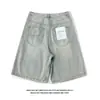 Conjunto de Chaleco y Shorts de Mezclilla Estilo Wasteland Lavado Retro Americano para Hombre, Diseño de Verano con un Conjunto Completo