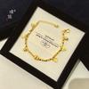Tienda de oro Puzuo con el mismo estilo de pulsera de calabaza con bola de discoteca dorada arenosa, pulsera de oro roto Ping An Fulu, joyería versátil