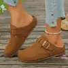 2026 Verano Nuevo Talla Grande Suela Gruesa Punta Redonda Sin Cordones Moda Versátil Birkenstock Zapatos para Mujer Venta al por Mayor
