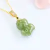 Colgante de Jade con Jade Natural Hetian en Color Agua Clara, Collar del Año del Caballo del Zodiaco, Venta al por Mayor para Atracciones Turísticas S6020803