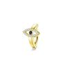 Anillo de ombligo unisex de acero inoxidable con 5 circonitas, sencillo y de gran venta transfronteriza, con hebilla invertida para el ombligo.