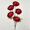 Casamento Estilo Chinês Estilo Vermelho Decoração de Guia de Estrada Arranjo de Flores Artificiais Flor de Teto Cerimônia de Noivado Arranjo de Banquete Arte com Flores Artificiais de Casamento