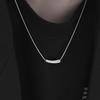 Cadena Clavícula Berenjena Pequeña Collar Acero Titanio Mujer Lujo Ligero Elegante Diseño Nicho Simple Estilo Frío Joyería Nueva Cadena Collar