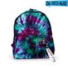 2021 Amazon Transfronterizo Nuevo Tie-Dye Estudiante Diario Impreso en 3D Calle Tela Oxford Mochila Cordón de Moda
