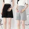Pantalones de maternidad para verano, finos, holgados, de pierna ancha, leggings casuales de tres cuartos, talla grande, soporte para el vientre, ropa de maternidad para otoño