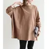 Sudadera Oversize para Mujer Estilo Japonés, Nueva Colección Otoño e Invierno 2026, de Longitud Media, Holgada, Casual, Color Sólido, Top para Mujer, Estilo Coreano