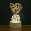 Luz de Noche 3D Lámpara de Mesita de Noche USB Adorno Regalo de Cumpleaños Lámpara LED de Ahorro de Energía Compra Grupal Corporativa Regalo Conmemorativo Lujo Ligero